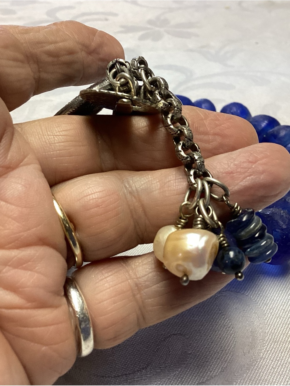 Bold Cobalt Blue Glass. Stunning Bead Necklace💙💙💙💙💙 - Picture 8 of 9